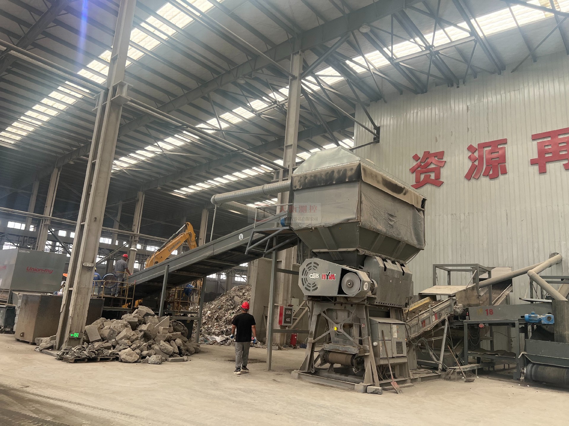 揚州建筑垃圾中轉站皮帶秤項目